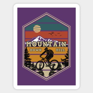 Mountain down hill Sticker